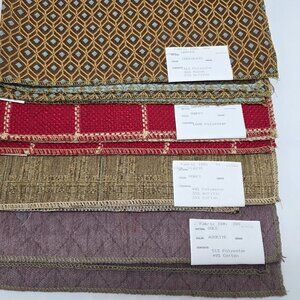 Assorted Upholstery Fabric Samples Lot Textured Red Taupe Blue Rayon Polyester